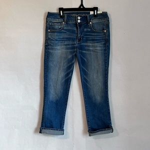 American eagle artist crop super stretch jeans size 8